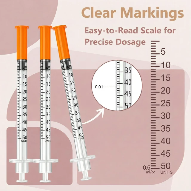 Alt view image 3 of 6 - jeringas 0.5cc/ml 30G 5/16" (8mm), Individually Wrapped, Box of 100