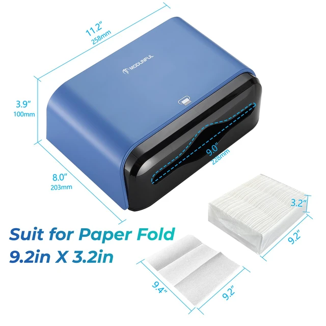 Alt view image 5 of 7 - Paper Towel Dispenser Wall Mount - Adhesive Paper Wowel Holder for Bathroom Compact, Touchless Hand Towel Dispenser for Kitchen 200 Sheet