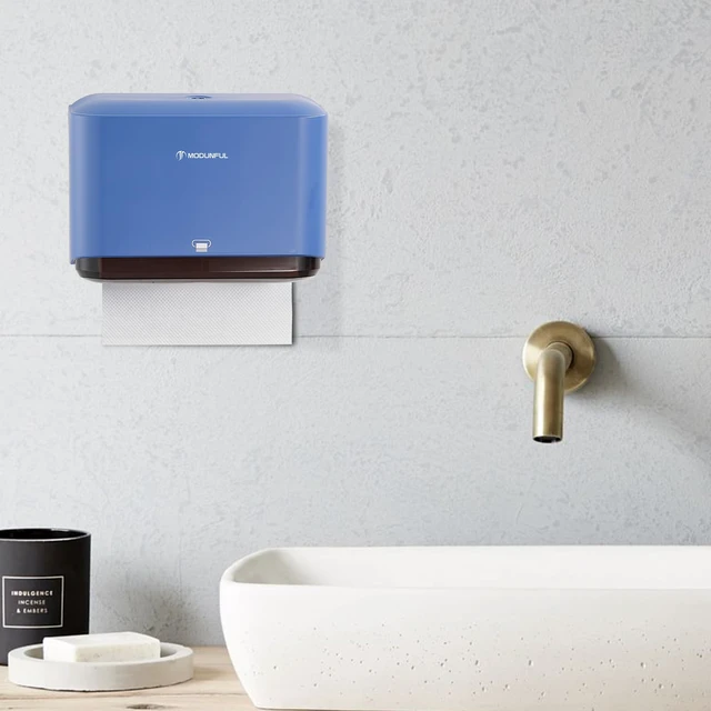Alt view image 7 of 7 - Paper Towel Dispenser Wall Mount - Adhesive Paper Wowel Holder for Bathroom Compact, Touchless Hand Towel Dispenser for Kitchen 200 Sheet