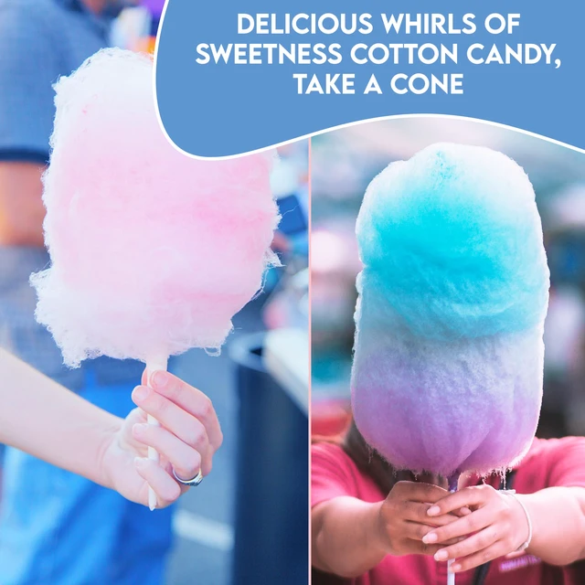 Alt view image 3 of 7 - PW Cotton Candy Cone 100ct Cotton Candy Cones 100ct