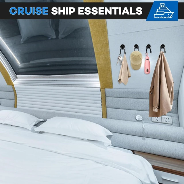 Alt view image 2 of 7 - Magnetic Hooks for Cruise Cabins Essentials 2026 Door Magnets 50LBS 10 Pack Ship Walls Must Haves Classroom Strong Heavy Duty Metal Locker Decor magnet Decorations Fridge Organization Black