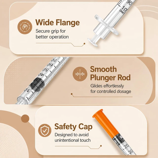 Alt view image 2 of 6 - 1ml 31G 1/4" (6mm) Lab Syrings, Individually Wrapped, Box of 100