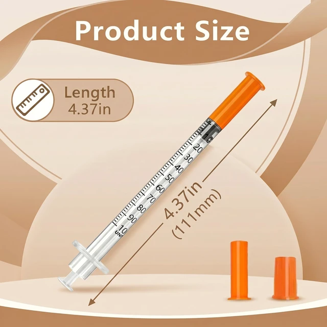 Alt view image 4 of 6 - 1ml 31G 1/4" (6mm) Lab Syrings, Individually Wrapped, Box of 100