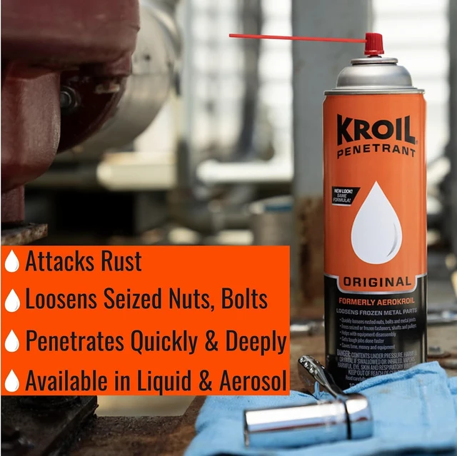 Alt view image 5 of 7 - Aero Penetrant - Rust Penetrating Lubricant - Corrosion Inhibitor Oil for Chains, Hinges & Stuck Metal Parts - Home & Industrial Use - Aerosol - 10 oz - 1 Pack (KS102)