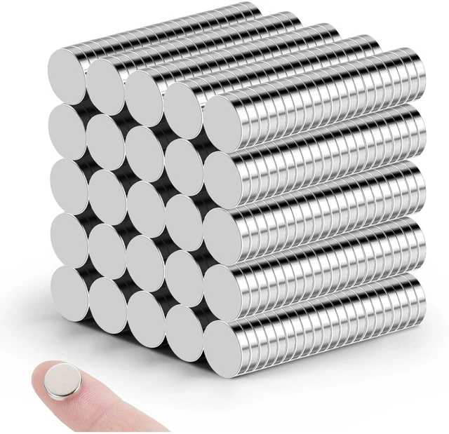 Main image of 500Pcs Small Refrigerator Magnets, 10x2mm Round Rare Earth Magnet Mini Tiny Neodymium Strong Magnets for Crafts, DIY, Fridge, Miniatures, Whiteboard, Office, Kitchen, Dry Erase Board