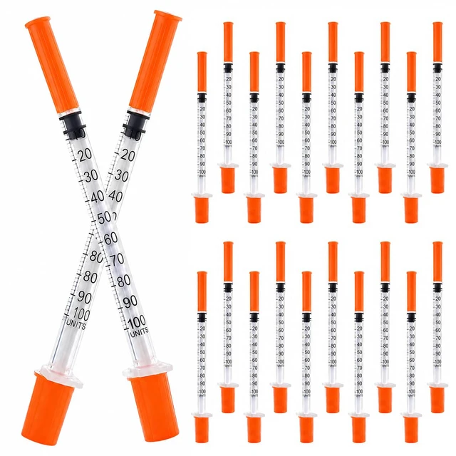 Main image of 120 PACK U-100 1ml 31 G 8mm 5/16" Syringe, Individually Packed
