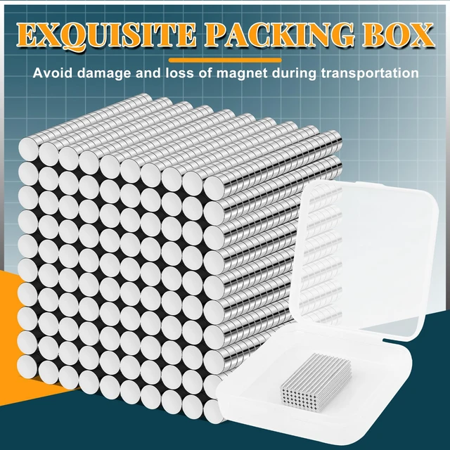 Alt view image 4 of 7 - 2000 Pack Small Magnets, Refrigerator Magnets Rare Earth Magnet Neodymium Magnet for Crafts, Whiteboard, Kitchen Cabinet
