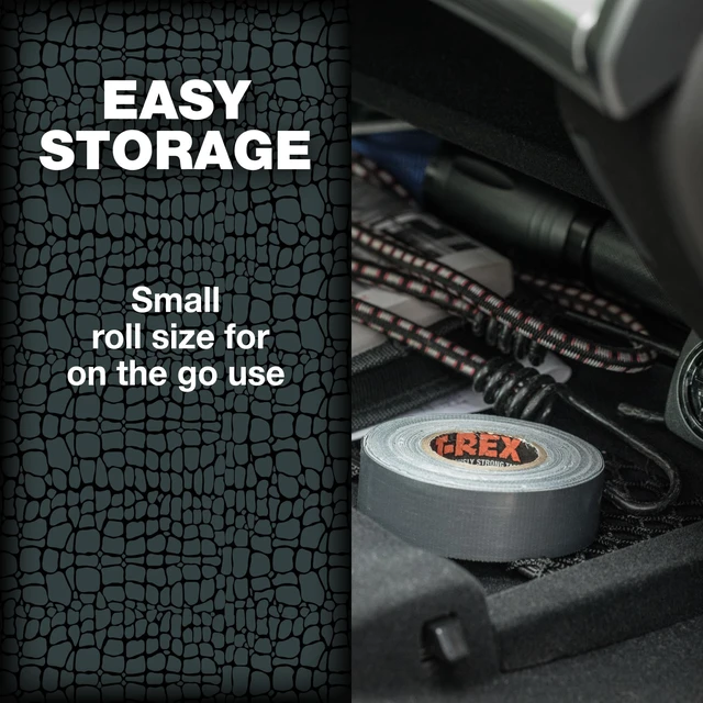 Alt view image 6 of 7 - Ferociously Strong Tape, Mighty Rolls, 1 Inch x 10 Yards Each, Dark Gunmetal Gray, Case of 9 Rolls (241330)