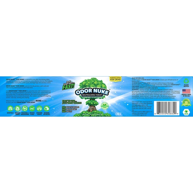 Alt view image 2 of 3 - Human Urine Neutralizer Tablets by - Kill Urine Smell In Portable Urinals for Men, Bedside Commodes, Bedpans & Camping Toilets - 14.1oz (Original)
