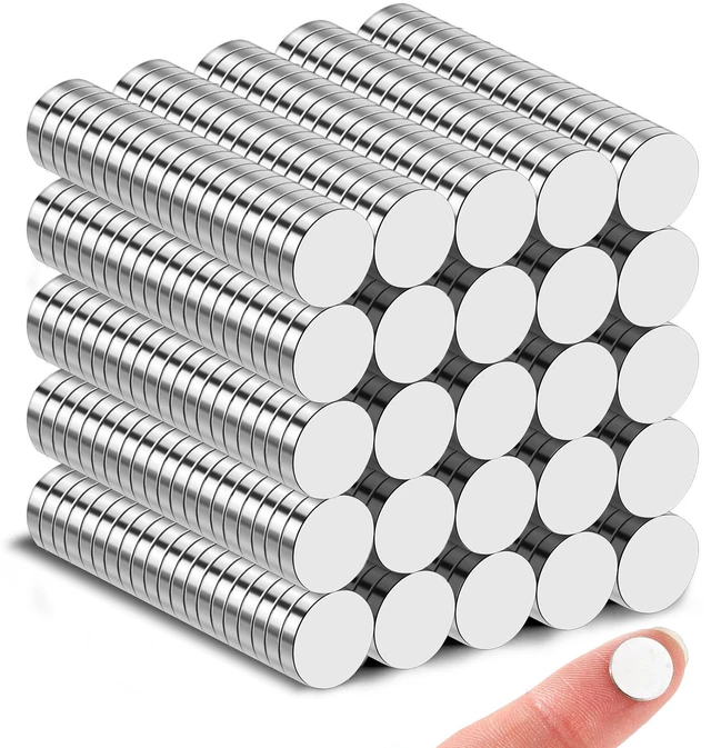 Main image of 600 Pack Small Magnets, 10x1mm Refrigerator Magnets Rare Earth Magnets Neodymium Magnets for Crafts, Whiteboard, Kitchen Cabinet