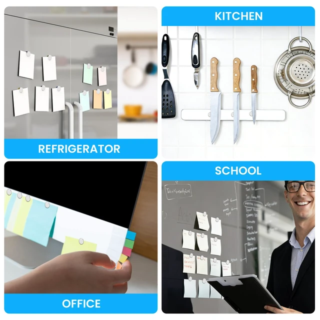 Alt view image 5 of 6 - 200 Pack Small Magnets, 10x1mm Refrigerator Magnets Rare Earth Magnets Neodymium Magnets for Crafts, Whiteboard, Kitchen Cabinet