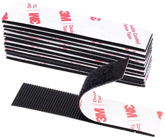 Main image of Hook and Loop Tape 1in×4in, Heavy Duty Adhesion Strip Slef Adhesive Interlocking Tape, Adhesive Mounting Strips, Reclosable Sticky Back Interlocking Nylon Picture Hanging Strips