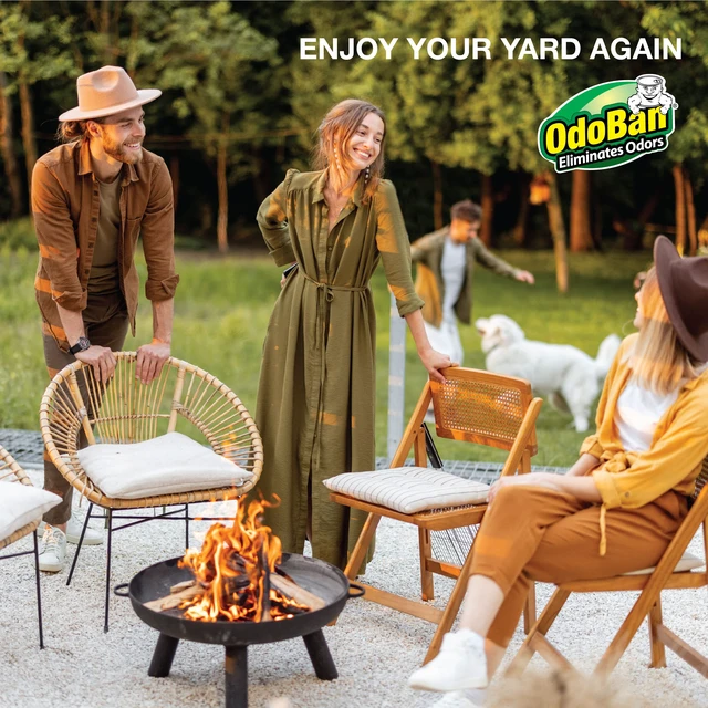 Alt view image 5 of 6 - Outdoor and Yard Odor Eliminator, Plant-Friendly Formula, Made in the USA, Clean Fresh Scent, 32 Fluid Ounce Bottle with Hose End Sprayer, 4-Pack