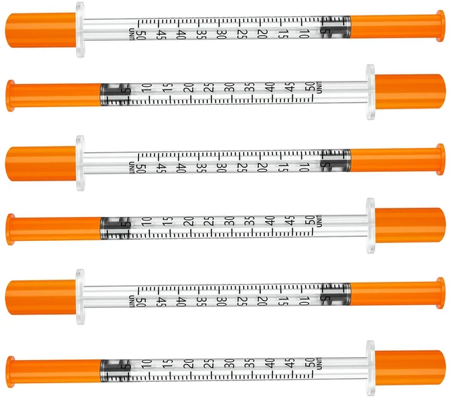 Main image of U-100 0.5ml 31 Gauge 5/16" Syringe, Individually Packed, Pack of 100