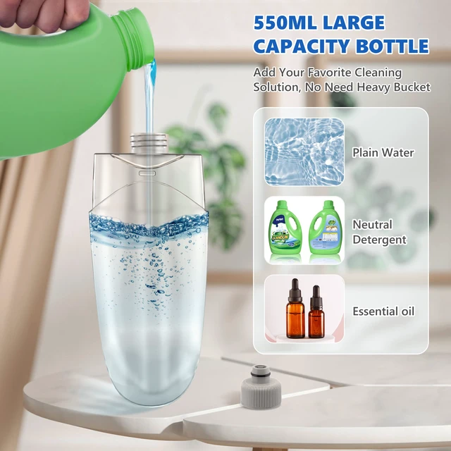 Alt view image 2 of 7 - Spray Mops for Floor Cleaning: Wet Microfiber Mop for Hardwood Tile 4 Washable Pads fit for Swiffer PowerMop, Refillable Bottle, Wet Dry Use for Home Kitchen Wood Laminate Vinyl Marble Floors