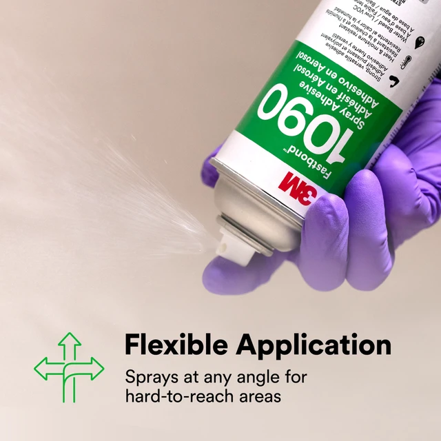 Alt view image 7 of 7 - Fastbond Water-Based Contact Spray Adhesive 1090, Low VOC <5%, High-Strength, Bonds High-Pressure Laminates and Woods, Neutral, Net Wt 8.2 oz, 1 Can