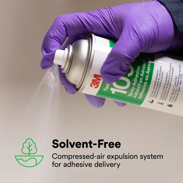 Alt view image 6 of 7 - Fastbond Water-Based Contact Spray Adhesive 1090, Low VOC <5%, High-Strength, Bonds High-Pressure Laminates and Woods, Neutral, Net Wt 8.2 oz, 1 Can