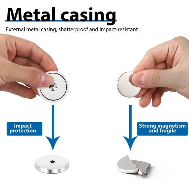 Alt view image 2 of 7 - Strong Magnets Heavy Duty Screw On Neodymium 30LBS Magnet 36 Pack Rare Earth With Screw Hole Door Catch Adhesive Magnetic Locker Cabinet Round Wall Cruise Cabins Disc Mounting Fridge Silver