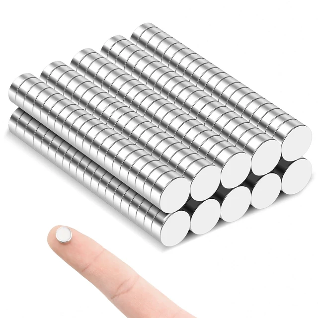 Main image of Small Magnets, 200 Pack Refrigerator Magnet 8x3mm Rare Earth Magnet Neodymium Magnets for Crafts, Whiteboard, Kitchen Cabinet