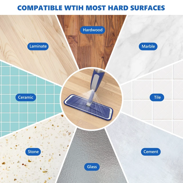 Alt view image 7 of 7 - Spray Mops for Floor Cleaning: Wet Microfiber Mop for Hardwood Tile 4 Washable Pads fit for Swiffer PowerMop, Refillable Bottle, Wet Dry Use for Home Kitchen Wood Laminate Vinyl Marble Floors