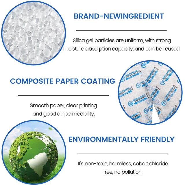Alt view image 2 of 6 - 30p 20g Silica Gel Packets, Dessicant Packs, Moisture Absorber Bag