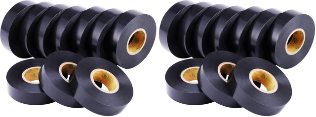 Main image of 20-Pack Black Electrical Tape Waterproof, 3/4 in x 66ft, Industrial Grade UL/CSA Listed High Temp Electrical Tape Electric Super Vinyl