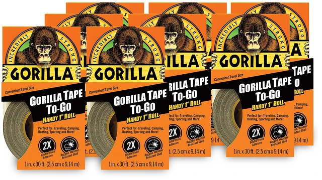 Main image of 6100101-8 Duct Tape to-Go, 1" x 10 yd, Black, (Pack of 8), 8-Pack, 8 Piece