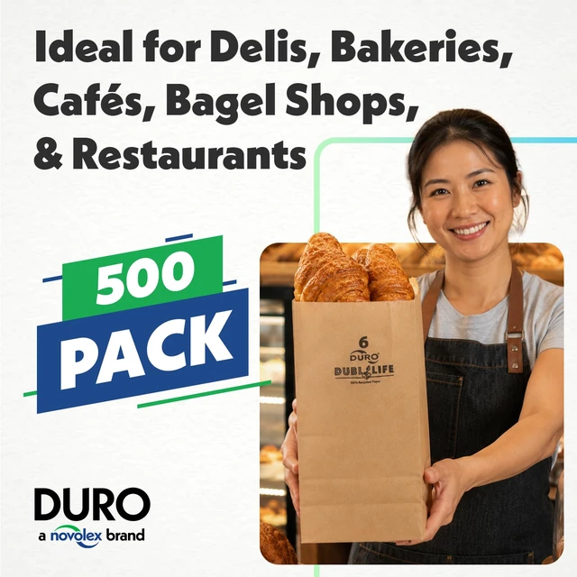 Alt view image 3 of 7 - 18406 6# Brown Paper Lunch Bags, 6 x 3.62 x 11.06 Inches, 500 Ct Made In USA | Disposable Paper Lunch Bags Ideal for Sandwiches, Treats, & Snacks