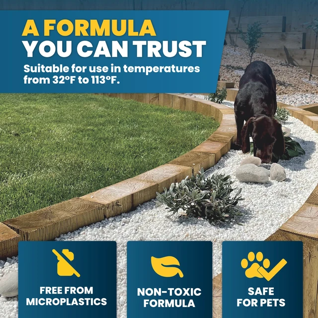 Alt view image 4 of 7 - Easihold Rock & Mulch Glue for Landscaping - Gravel Glue Binder Non-Toxic Mulch and Bark Adhesive, Pet Safe, 107 sqft Coverage, Lockdown Clear Gravel/Pebbles/Stones Stabilizer (1 Gallon)