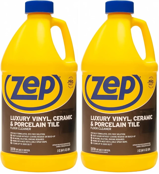 Main image of Luxury Vinyl, Ceramic and Porcelain Floor Cleaner - 64 oz. ZULVCP64 Safe for Grout, Pro Formula (Pack of 2)