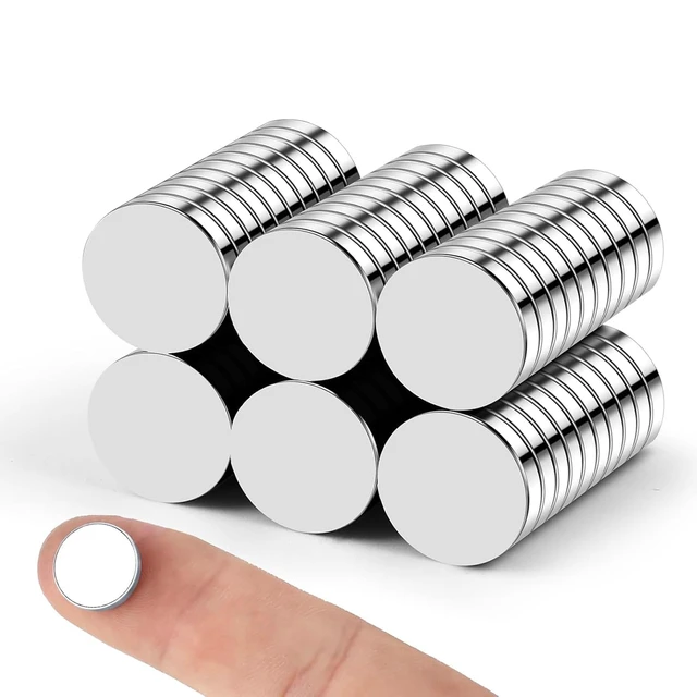 Main image of 60Pcs Rare Earth Magnets Heavy Duty, 12x3mm Small Strong Magnet Multi-Use Mini Round Neodymium Magnet Tiny Circle Fridge Magnets for Classroom, Office, DIY, Whiteboard