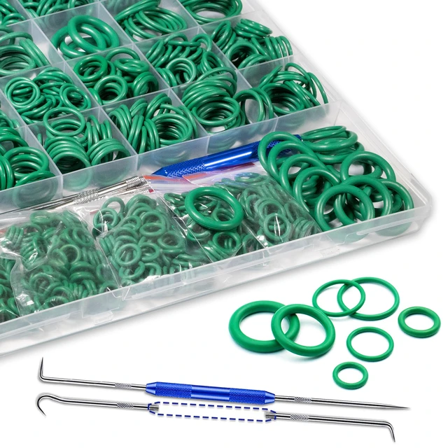 Alt view image 5 of 7 - 595 Pcs Metric and SAE Air Conditioning O-Ring Kit for Automotive A/C, Compressor and Professional Faucet Plumbing Seal O Rings Repair with O-Ring Picks,Resist Oil and Heat