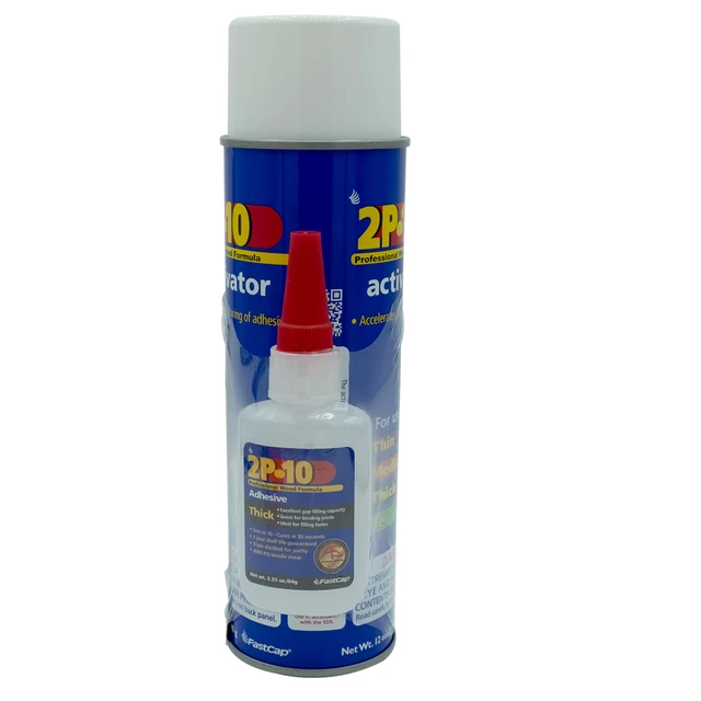 Alt view image 3 of 7 - 2P-10 SoloKit - Instant Adhesive & Activator Set Professional Woodworking Glue Kit (12 oz Activator + 2 oz Thick Adhesive)