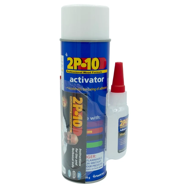 Alt view image 2 of 7 - 2P-10 SoloKit - Instant Adhesive & Activator Set Professional Woodworking Glue Kit (12 oz Activator + 2 oz Thick Adhesive)