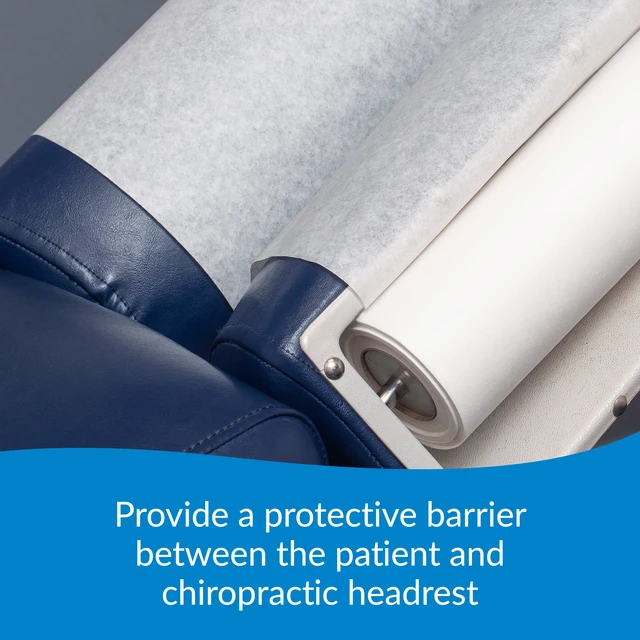 Alt view image 5 of 7 - 612 Avalon Single-Use Chiropractic Headrest Paper Roll, White, 12 x 125 (Pack of 12) Premium Crepe Paper Hygienic Barrier for Chiropractic Offices & More Medical Supplies