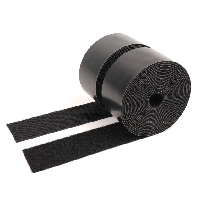 Alt view image 7 of 7 - Hook and Loop Tape 15Ft x 2Inch Heavy Duty Double-Sided Adhesive Strips, Strong Sticky Back Fastener Roll, Cuttable Interlocking Tape Fasteners for Home, Office, Car, School & DIY Crafts Black