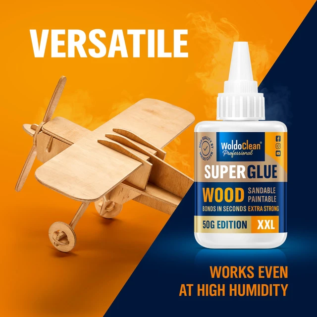 Alt view image 3 of 7 - Super Glue for Wood 50g Extra Strong Gel - Wood Adhesive Fills fine cracks and gaps, water resistant and sandable when cured