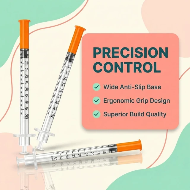 Alt view image 5 of 6 - 0.5ml 30G 5/16" (8mm) Lab Syrings, Individually Wrapped, Box of 100