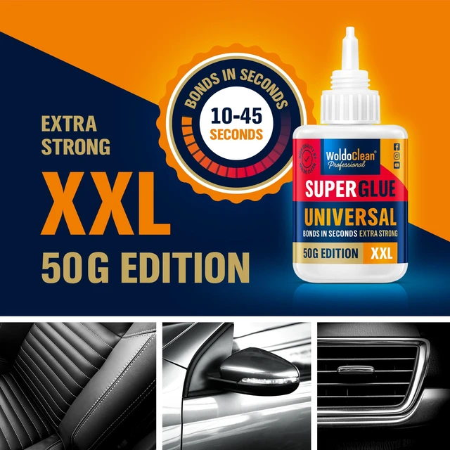 Alt view image 4 of 7 - Super Glue All-Purpose Liquid 50g - Fast Drying Clear CA Adhesive for Metal, Plastic, Wood, Ceramic, Glass & DIY Repairs