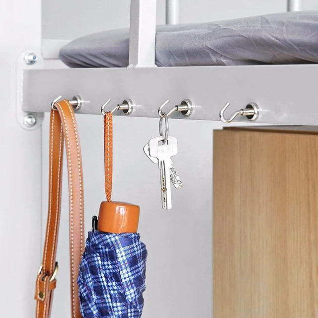 Alt view image 5 of 7 - Magnetic Hooks,85lbs Heavy Duty Magnets with Hook Silver 12 Pack Rare Earth N52 2026 Cruise Cabin Ship Essentials for Fridge Hanging Classroom Beach Vacation Kitchen Grills Home Must Have