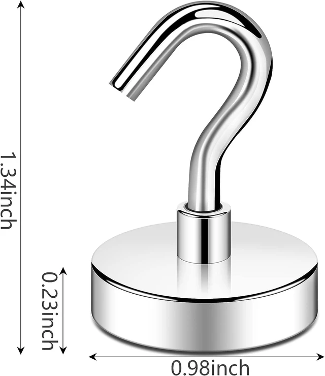 Alt view image 7 of 7 - Magnetic Hooks,85lbs Heavy Duty Magnets with Hook Silver 12 Pack Rare Earth N52 2026 Cruise Cabin Ship Essentials for Fridge Hanging Classroom Beach Vacation Kitchen Grills Home Must Have