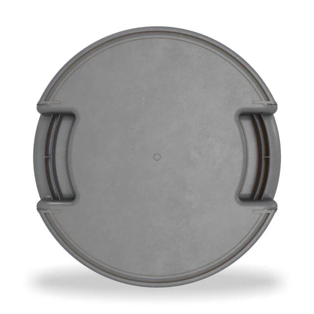 Alt view image 6 of 6 - 20 Gallon Gray Heavy-Duty Round Plastic Trash Can Heavy-duty, Built-in bag cinches, Great for Kitchens, Dining Areas and Back-of-house Cleanup