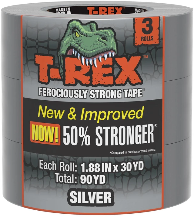 Main image of Tape Heavy Duty Duct Tape with UV Resistant & Waterproof Backing for Ferociously Strong Repairs, 1.88" x 30 yd, Gunmetal Gray, 3 Rolls