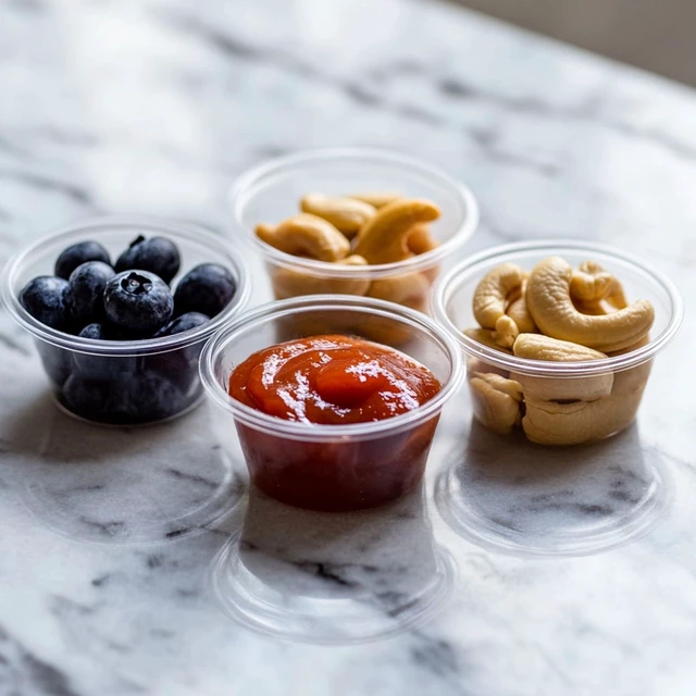 Alt view image 6 of 6 - [3.25 oz. - 200 Sets Portion Cups with Lids - Souffle & Jello Shot Cups, Clear Plastic Containers, Meal Prep, Salad Dressing & Medicine