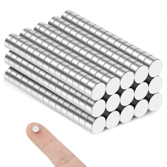 Main image of Small Magnets, 300 Pack Refrigerator Magnet 6x3mm Rare Earth Magnets Neodymium Magnets for Crafts, Whiteboard, Kitchen Cabinet