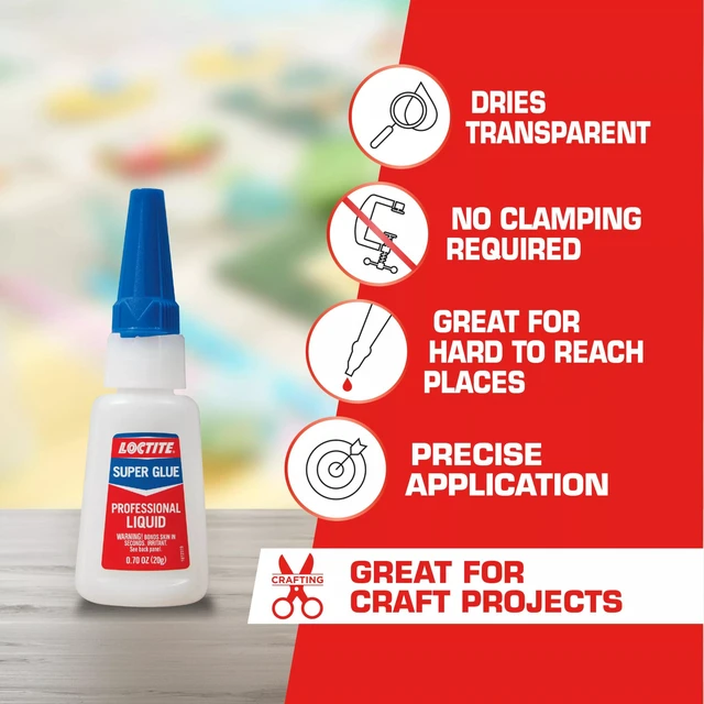 Alt view image 2 of 7 - Super Glue Liquid Professional, 20g Bottle (Pack of 3) HeavyDuty Instant Adhesive for Plastic, Wood & Metal, Clear Superglue with Precision Nozzle, QuickDry Formula