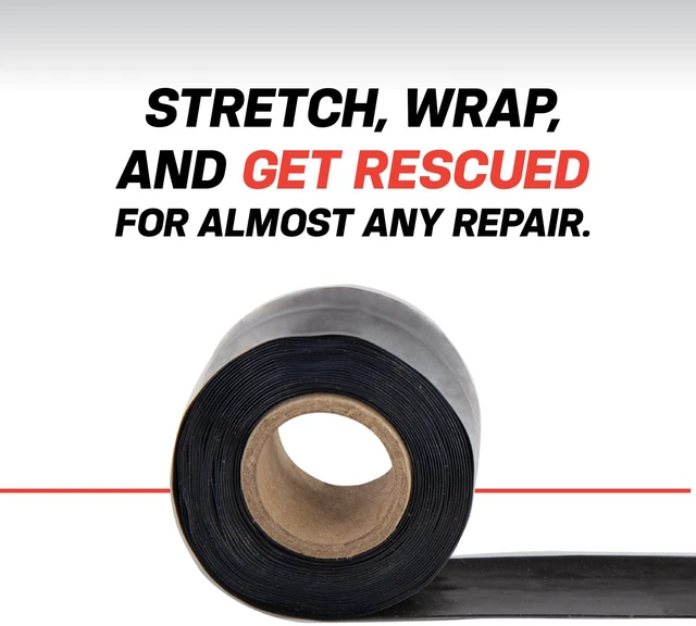 Alt view image 2 of 7 - Rescue Tape, Self-Fusing Silicone Repair Tape, 1 in x 36 ft, White Self-Fusing Silicone Tape, Waterproof Seal, Leak Repair, Heat Resistant, Electrical Insulation