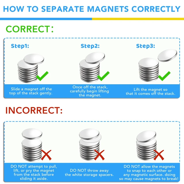 Alt view image 5 of 7 - 500Pcs Small Magnets, 7 Sizes Refrigerator Magnet Rare Earth Magnets Neodymium Magnet for Crafts, Whiteboard, Kitchen Cabinet