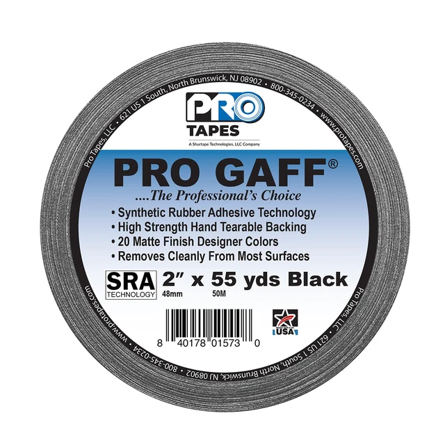 Alt view image 2 of 6 - Gaffer Gaffers Tape, 2 in x 55 yd, Black