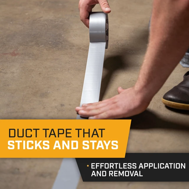 Alt view image 7 of 7 - 5 Pack Duct Tape Heavy Duty Waterproof, Strong Adhesive Silver Duct Tape Bulk for Indoor Outdoor Repairs, Tear by Hand - 30 Yards x 2 Inch
